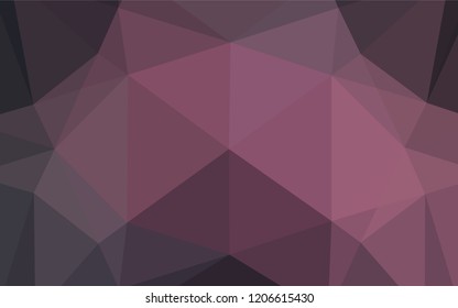 Dark Pink vector polygon abstract layout. Creative illustration in halftone style with gradient. A completely new template for your business design.