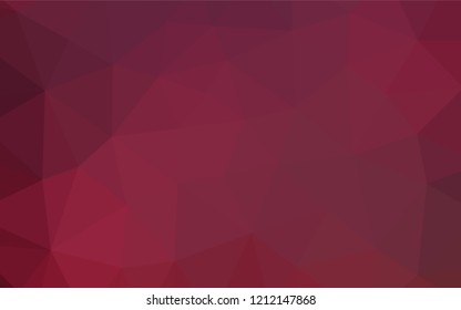 Dark Pink vector polygon abstract layout. Brand new colored illustration in blurry style with gradient. A completely new template for your business design.