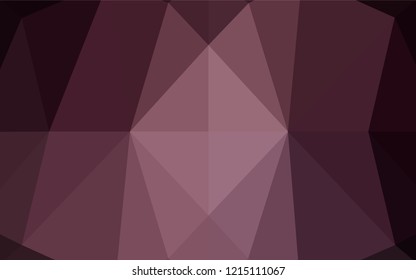 Dark Pink vector polygon abstract background. An elegant bright illustration with gradient. Triangular pattern for your business design.