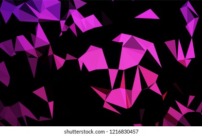 Dark Pink vector polygon abstract backdrop. Creative geometric illustration in Origami style with gradient. The polygonal design can be used for your web site.