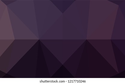 Dark Pink vector polygon abstract layout. Glitter abstract illustration with an elegant design. The best triangular design for your business.
