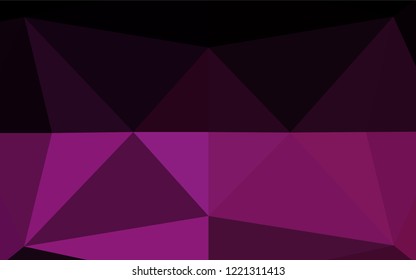 Dark Pink vector polygon abstract backdrop. A sample with polygonal shapes. A new texture for your design.
