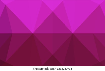 Dark Pink vector polygon abstract backdrop. Geometric illustration in Origami style with gradient.  The template can be used as a background for cell phones.