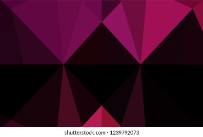 Dark Pink vector polygon abstract background. Creative geometric illustration in Origami style with gradient. The completely new template can be used for your brand book.