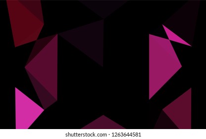Dark Pink vector polygon abstract backdrop. A vague abstract illustration with gradient. The textured pattern can be used for background.