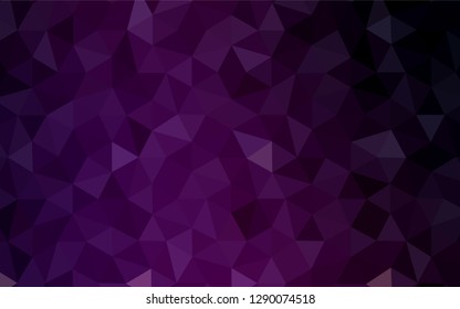 Dark Pink vector polygon abstract backdrop. A completely new color illustration in a polygonal style. New template for your brand book.