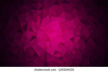 Dark Pink vector polygon abstract background. Polygonal abstract illustration with gradient. Brand new style for your business design.