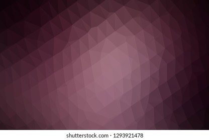 Dark Pink vector polygon abstract layout. Creative illustration in halftone style with gradient. Template for a cell phone background.
