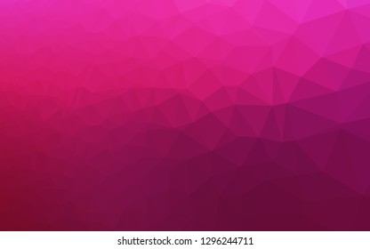 Dark Pink vector polygon abstract backdrop. A completely new color illustration in a vague style. Completely new template for your business design.
