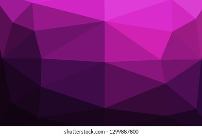 Dark Pink vector polygon abstract layout. An elegant bright illustration with gradient. Polygonal design for your web site.
