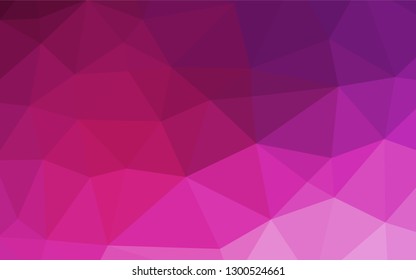 Dark Pink vector polygon abstract backdrop. Brand new colored illustration in blurry style with gradient. A new texture for your design.