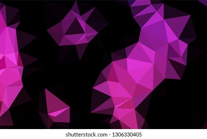 Dark Pink vector polygon abstract backdrop. A completely new color illustration in a vague style. A completely new design for your business.