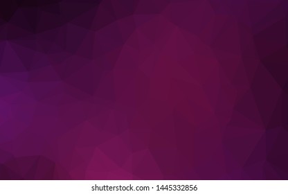 Dark Pink vector polygon abstract layout. An elegant bright illustration with gradient. The best triangular design for your business.