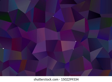 Dark Pink vector polygon abstract backdrop. Modern abstract illustration with triangles. Brand new style for your business design.