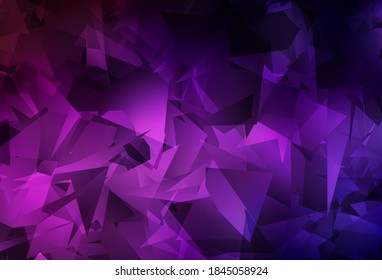 Dark Pink vector polygon abstract layout. Glitter abstract illustration with an elegant triangles. New template for your brand book.