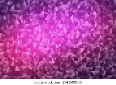Fondo abstracto de polígono vector oscuro rosado. Muestra con formas poligonales. Patrón elegante para un libro de marca.