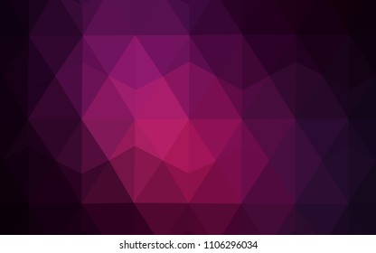 Dark Pink vector polygonal background. Creative geometric illustration in Origami style with gradient. Best triangular design for your business.