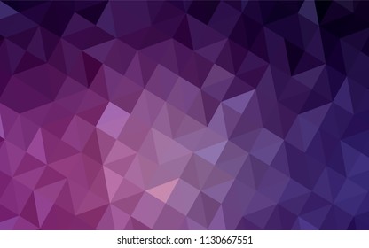Dark Pink vector polygonal background. Triangular geometric sample with gradient.  Pattern for a brand book's backdrop.