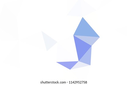 Dark Pink vector polygonal background. Triangular geometric sample with gradient.  A completely new design for your leaflet.
