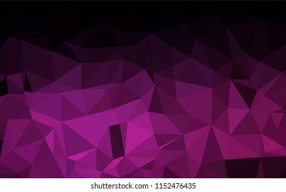Dark Pink vector polygonal background. Creative geometric illustration in Origami style with gradient. Brand new style for your business design.