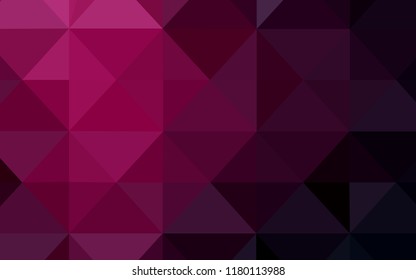Dark Pink vector polygonal background. Geometric illustration in Origami style with gradient.  Brand new style for your business design.