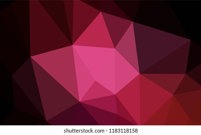 Dark Pink vector polygonal background. Polygonal abstract illustration with gradient. Triangular pattern for your design.