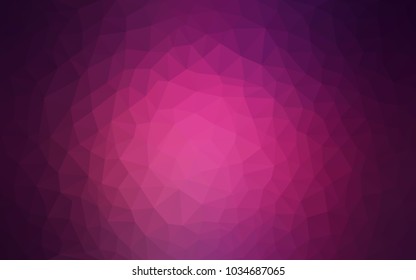 Dark Pink vector polygonal illustration, which consist of triangles. Triangular pattern for your business design. Geometric background in Origami style with gradient. 