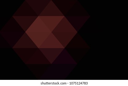 Dark Pink vector polygonal illustration, which consist of triangles. Triangular pattern for your business design. Geometric background in Origami style with gradient. 