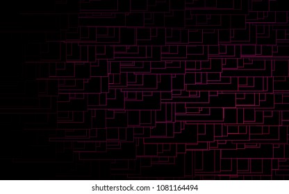 Dark Pink vector polygonal illustration, which consist of rectangles. Rectangular pattern for your business design. Geometric background in Origami style with gradient. 