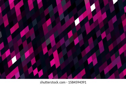 Dark Pink vector polygonal illustration consisting of rectangles. Rectangular design for your business. Creative geometric background in origami style with gradient.