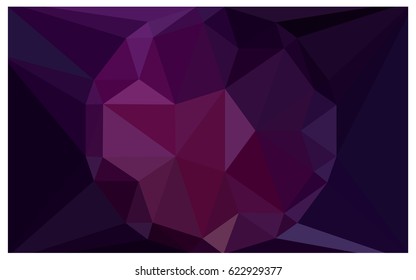 Dark Pink vector polygonal illustration, which consist of triangles with a gemstone in center. Triangular design of a huge diamond for your business. Creative geometric background of gems.