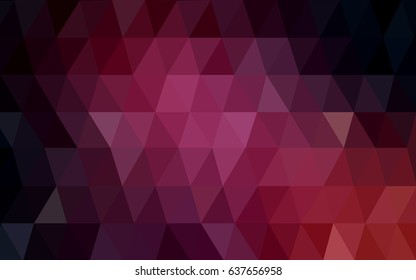 Dark Pink vector polygonal illustration, which consist of triangles. Triangular pattern for your business design. Geometric background in Origami style with gradient. 