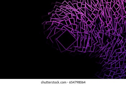 DARK Pink vector polygonal illustration consisting of rectangles. Rectangular design for your business. Creative geometric background in origami style with gradient.