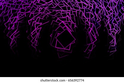 Dark Pink vector polygonal illustration consisting of rectangles. Rectangular design for your business. Creative geometric background in origami style with gradient.