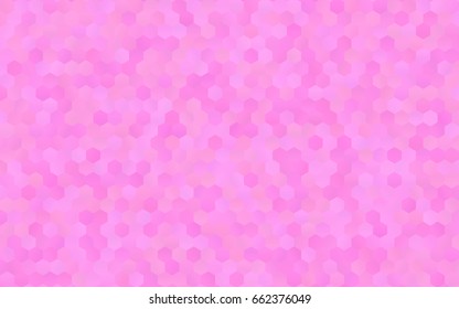 Dark Pink vector polygonal illustration, which consist of hexagons. Hexagonal pattern for your business design. Geometric background in Origami style with gradient. 