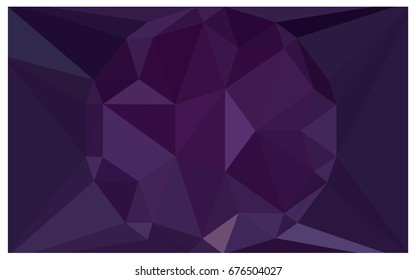 Dark Pink vector polygonal illustration, which consist of triangles with a gemstone in center. Triangular design of a huge diamond for your business. Creative geometric background of gems.