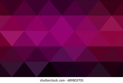 Dark Pink vector polygonal illustration, which consist of triangles. Triangular pattern for your business design. Geometric background in Origami style with gradient. 