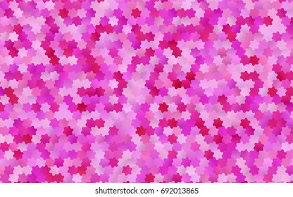 Dark Pink vector polygonal illustration, which consist of hexagons. Hexagonal pattern for your business design. Geometric background in Origami style with gradient. 