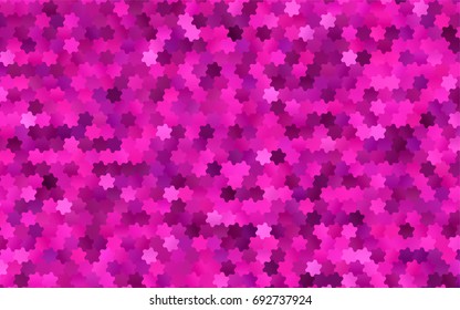 Dark Pink vector polygonal illustration, which consist of hexagons. Hexagonal design for your business. Creative geometric background in Origami style with gradient