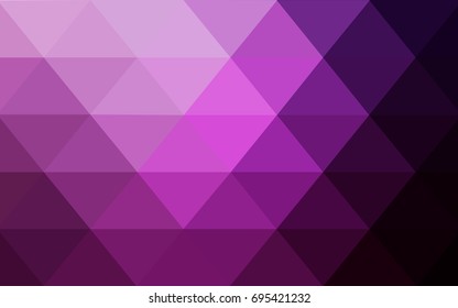 Dark Pink vector polygonal illustration, which consist of triangles. Triangular pattern for your business design. Geometric background in Origami style with gradient. 
