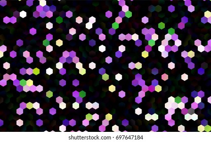 Dark Pink vector polygonal illustration, which consist of hexagons. Hexagonal design for your business. Creative geometric background in Origami style with gradient
