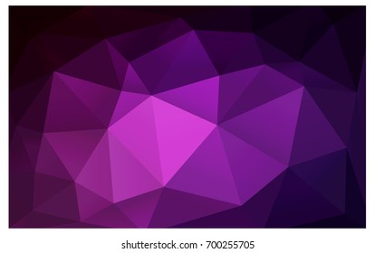 Dark Pink vector polygonal illustration, which consist of triangles. Triangular pattern for your business design. Geometric background in Origami style with gradient. 