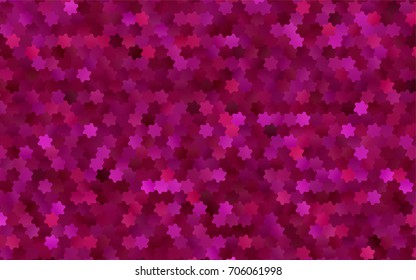 Dark Pink vector polygonal illustration, which consist of hexagons. Hexagonal design for your business. Creative geometric background in Origami style with gradient