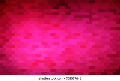 Dark Pink vector polygonal illustration, which consist of rectangles. Rectangular pattern for your business design. Geometric background in Origami style with gradient. 