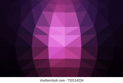 Dark Pink vector polygonal illustration, which consist of triangles. Triangular pattern for your business design. Geometric background in Origami style with gradient. 