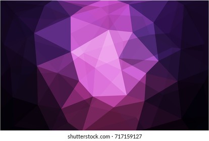 Dark Pink vector polygonal illustration, which consist of triangles. Triangular pattern for your business design. Geometric background in Origami style with gradient. 