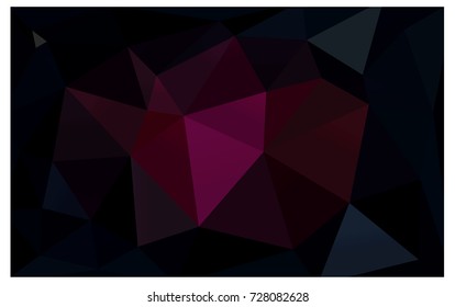 Dark Pink vector polygonal illustration, which consist of triangles. Triangular design for your business. Creative geometric background in Origami style with gradient
