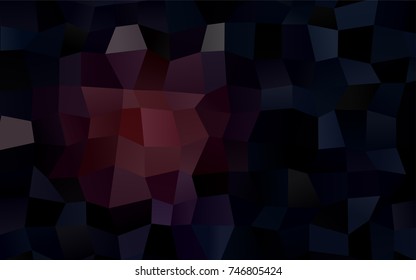 Dark Pink vector polygonal illustration, which consist of rectangles. Rectangular pattern for your business design. Geometric background in Origami style with gradient. 