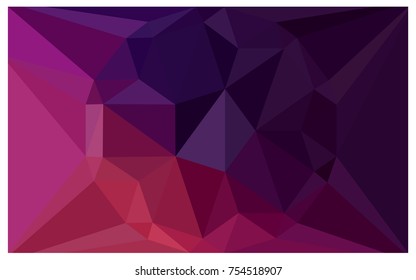 Dark Pink vector polygonal illustration, which consist of triangles with a gemstone in center. Triangular design of a huge diamond for your business. Creative geometric background of gems.