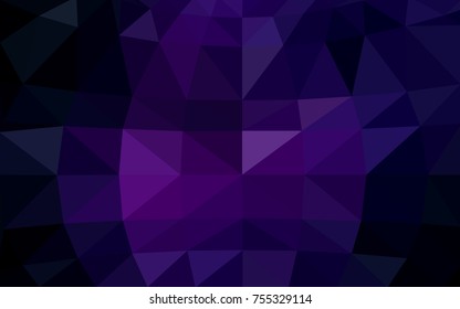 Dark Pink vector polygonal illustration, which consist of triangles. Triangular design for your business. Creative geometric background in Origami style with gradient